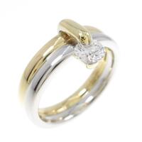 K18YG／PT ダイヤモンドリング