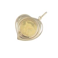 K18YG（枠） コイン ペンダント