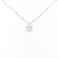 【リメイク】K18PG ダイヤモンドネックレス 0．593ct I SI2 VG