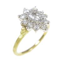 K18YG／PT ダイヤモンドリング