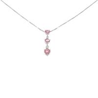 K14WG ハート トルマリンネックレス