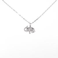 K18WG ゾウ ダイヤモンドネックレス