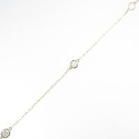 【リメイク】K18YG スリーストーン ダイヤモンドブレスレット