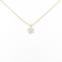 【リメイク】K18YG ダイヤモンドネックレス 0．222ct D IF 3EXT H＆C