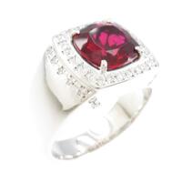 K18WG ルベライトトルマリンリング