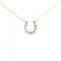 K10YG ホースシュー ダイヤモンド ネックレス 0.20CT