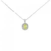 K14WG クリソベリル ネックレス 0.66CT
