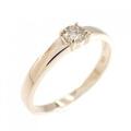 K18PG ソリティア ダイヤモンド リング 0.15CT