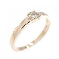 K18PG ソリティア ダイヤモンド リング 0.15CT