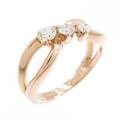 K18PG トリロジー ダイヤモンド リング 0.25CT