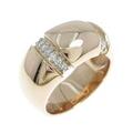 K18PG/PT ダイヤモンド リング 0.14CT