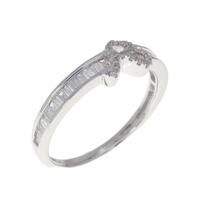 K18WG イニシャルR ダイヤモンド リング 0.30CT