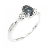 K18WG グリーンガーネット リング 0.50CT