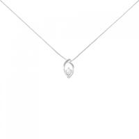 K18WG ダイヤモンド ネックレス 0.10CT