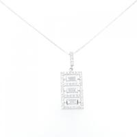 K18WG ダイヤモンド ネックレス 0.33CT