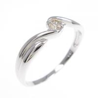 K18WG ダイヤモンド リング 0.07CT