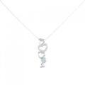 K18WG ハート ダイヤモンド ネックレス 0.10CT