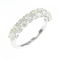 K18WG ハーフエタニティ ダイヤモンド リング 0.85CT