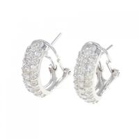 K18WG パヴェ ダイヤモンド ピアス 1.00CT