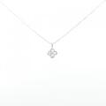 K18WG フラワー ダイヤモンド ネックレス 0.20CT