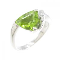 K18WG ペリドット リング 1.75CT