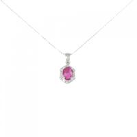 K18WG ルビー ネックレス 1.32CT