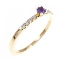 K18YG アメジスト リング 0.08CT