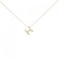 K18YG イニシャルH ダイヤモンド ネックレス 0.10CT