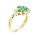 K18YG エメラルド リング 0.75CT