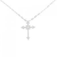 K18YG クロス ダイヤモンド ネックレス 2.00CT