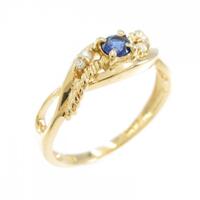 K18YG サファイヤ リング