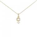 K18YG ダイヤモンド ネックレス 0.08CT