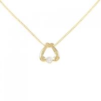 K18YG ダイヤモンド ネックレス 0.13CT