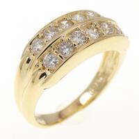 K18YG ダイヤモンド ピンキーリング 0.50CT