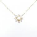 K18YG フラワー ダイヤモンド ネックレス 0.23CT