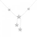 K18YG フラワー ダイヤモンド ネックレス 0.90CT