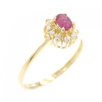 K18YG ルビー リング