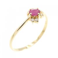 K18YG ルビー リング 0.16CT