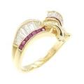 K18YG ルビー リング 0.47CT