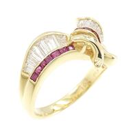 K18YG ルビー リング 0.47CT