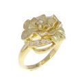 K18YG ローズ ダイヤモンド リング 0.05CT