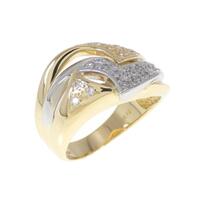 K18YG/PT ダイヤモンド リング 0.17CT