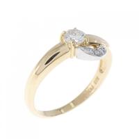 K18YG/PT ダイヤモンド リング 0.220CT
