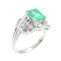 PT エメラルド リング 0.87CT