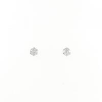 PT ソリティア ダイヤモンド ピアス 0.30CT