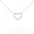 PT ハート ダイヤモンド ネックレス 0.15CT