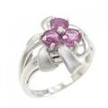 PT フラワー ルビー リング 0.85CT