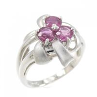 PT フラワー ルビー リング 0.85CT