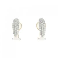 PT/K18YG パヴェ ダイヤモンド ピアス 1.00CT