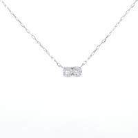 【リメイク】K18WG ダイヤモンド ネックレス 0.16CT